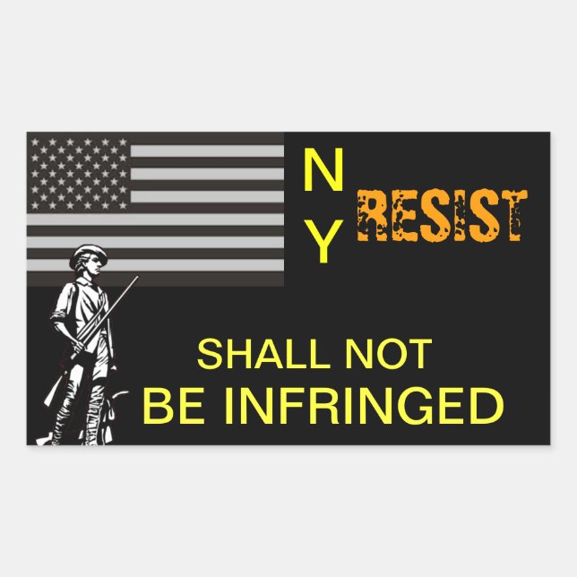 NY Resistance Rectangular Sticker (Front)