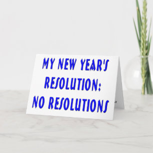 NY Resolutions Happy New Year Card