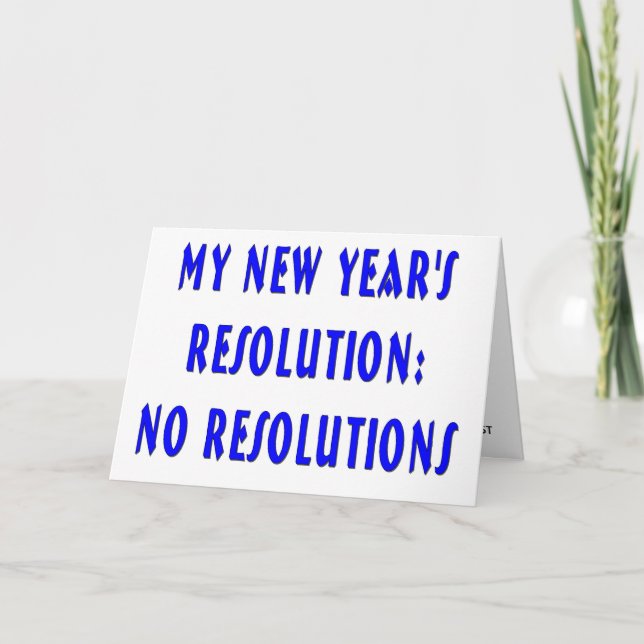 NY Resolutions Happy New Year Card (Front)