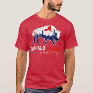 NY Skyline Flag Buffalo Strong Pray For Buffalo  T-Shirt