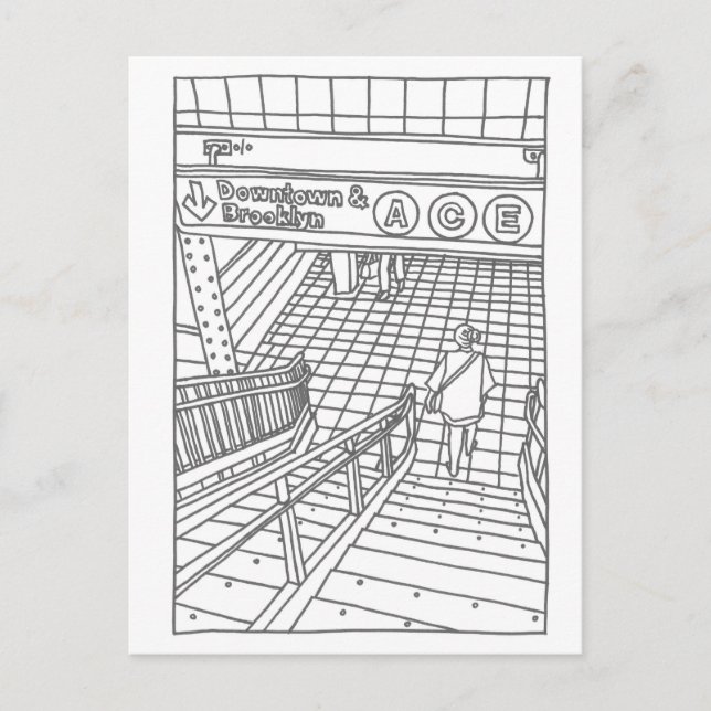 NY Subway Postcard (Front)