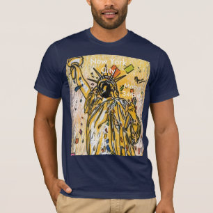 NY Travel Poster Statue of liberty July 4th T-Shirt
