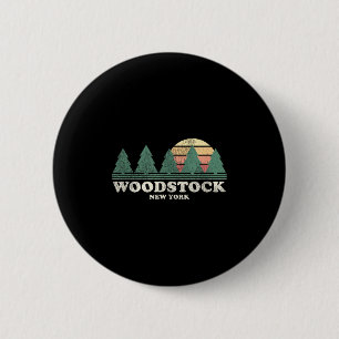 Ny Vintage Throwback Tee Retro 70s Design 6 Cm Round Badge