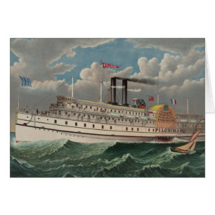 NY Voyage Grand Paddlewheel Steamboat The Pilgrim 
