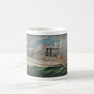NY Voyage Grand Paddlewheel Steamboat The Pilgrim  Coffee Mug