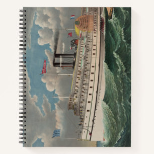 NY Voyage Grand Paddlewheel Steamboat The Pilgrim  Notebook