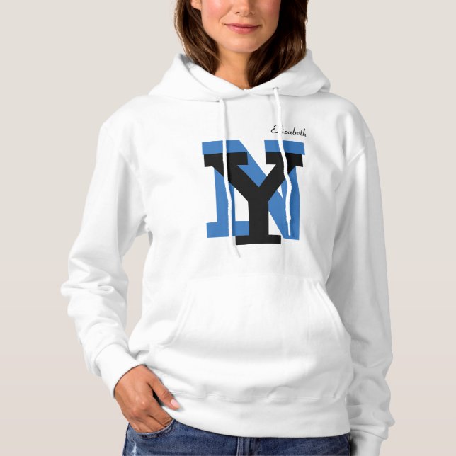 NY/Women's Basic Hooded Sweatshirt/Personalised Hoodie (Front)