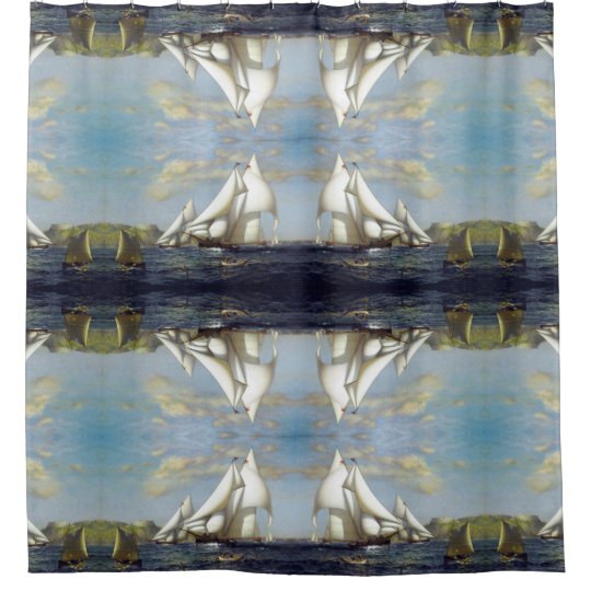 Ny Yacht Race Ocean Boats Sea Shower Curtain Zazzle Co Uk