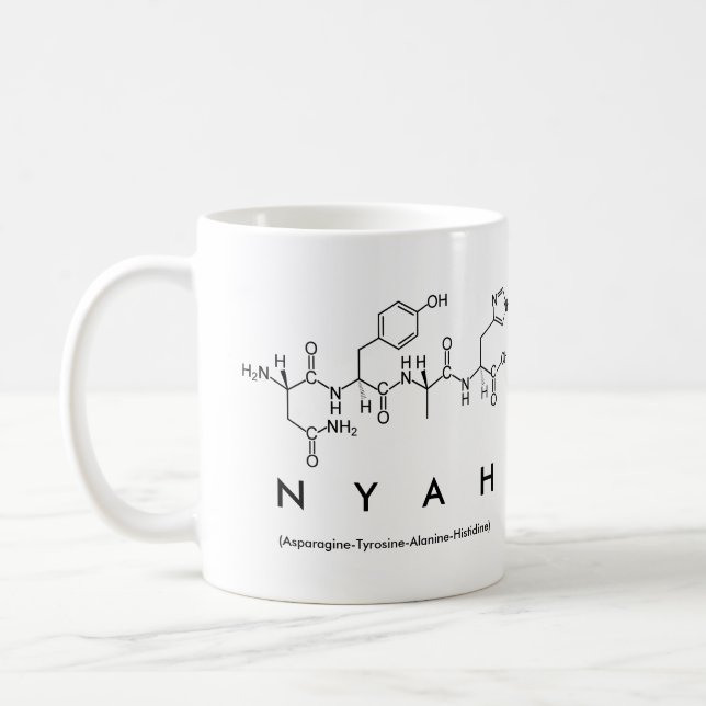 Nyah peptide name mug (Left)