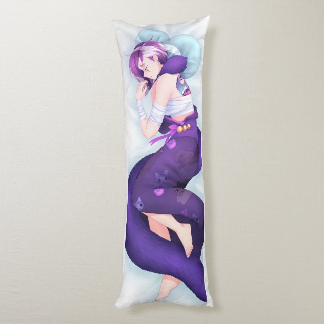 Nyakuza x Sharkuza Mum Daki Body Cushion (Back (Vertical))