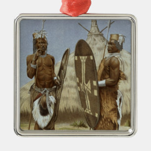 Nyam-nyam warriors from The History of Mankind Metal Tree Decoration