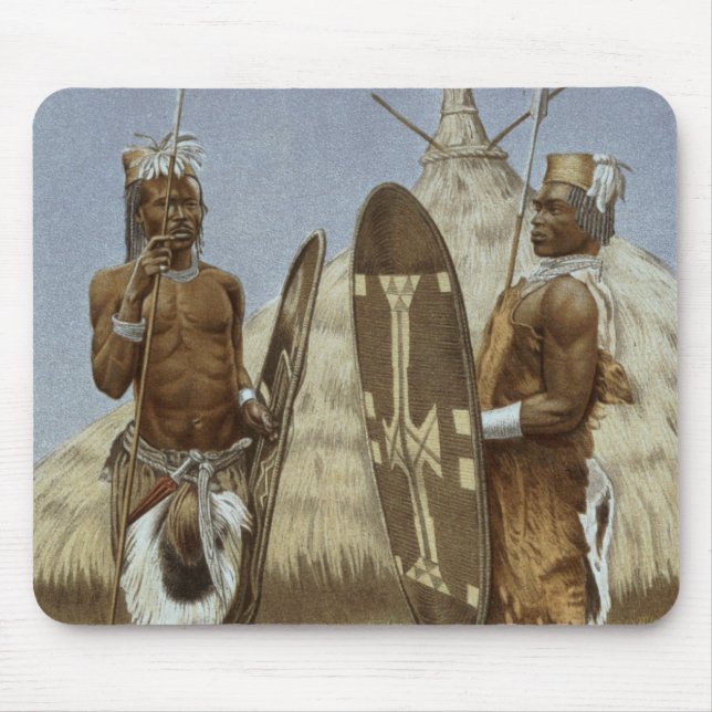 Nyam-nyam warriors from The History of Mankind Mouse Mat (Front)