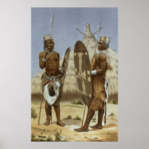 Nyam-nyam warriors from The History of Mankind Poster