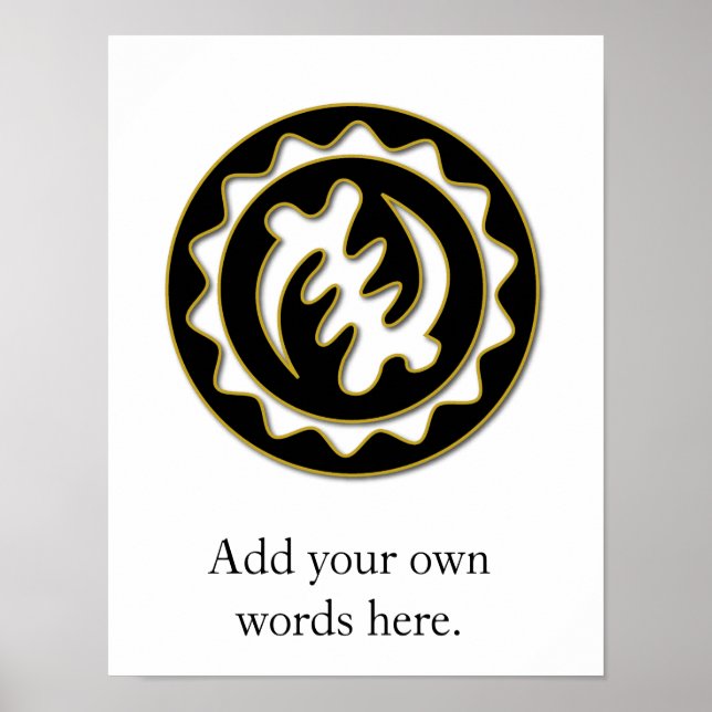 Nyame Ye Ohene | God is King symbol Poster (Front)