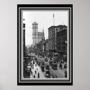 NYC 1910 Vintage B&W Photo 13 x 19 Poster