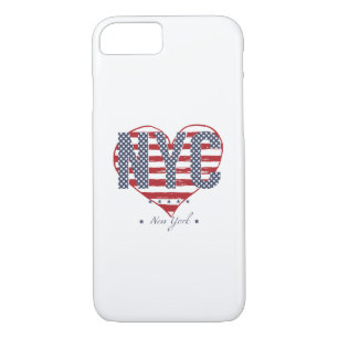 NYC American Flag Heart iPhone 8/7 Case