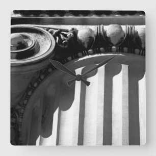 NYC Architecture III Square Wall Clock