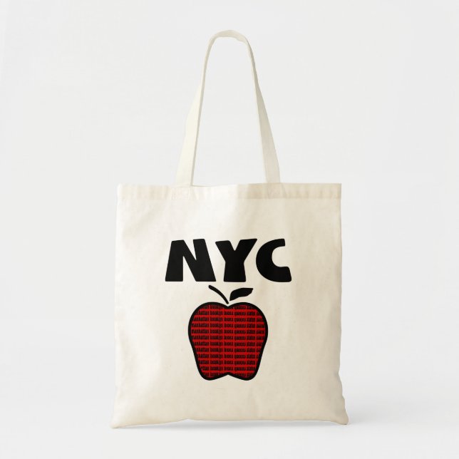NYC - Big Apple With All 5 Boroughs Tote Bag (Front)