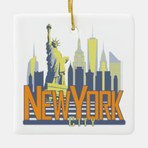NYC Bold Square Ornament