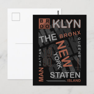 NYC Boroughs Legacy Postcard