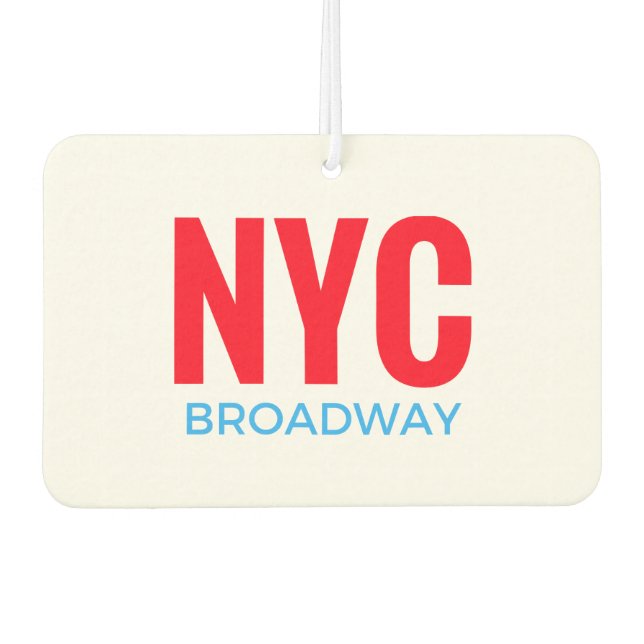NYC Broadway Car Air Freshener (Front)