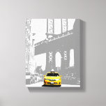 Nyc Brooklyn Bridge New York City Yellow Taxi Canvas Print<br><div class="desc">Nyc Brooklyn Bridge New York City Yellow Taxi Pop Art Canvas Art Print.</div>