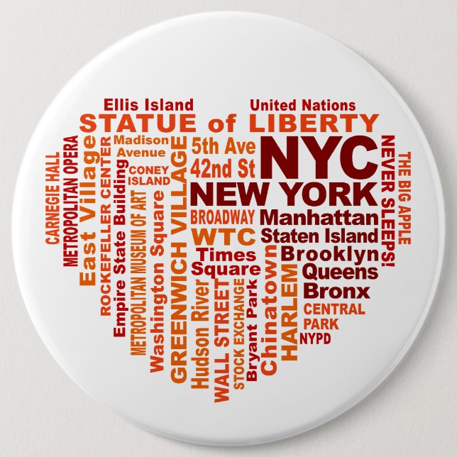 NYC button - size colossal (Front)