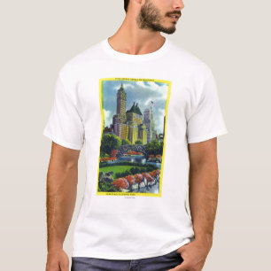 NYC Central Park View of 5th Ave Hotels T-Shirt