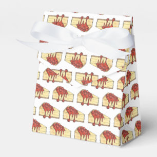 NYC Cherry Cheesecake Slice Dessert Baking Food Favour Box