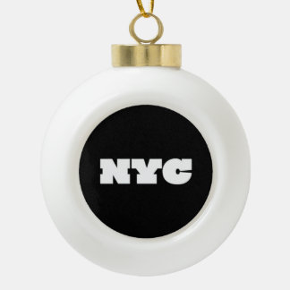 NYC Classic Ceramic Ball Christmas Ornament