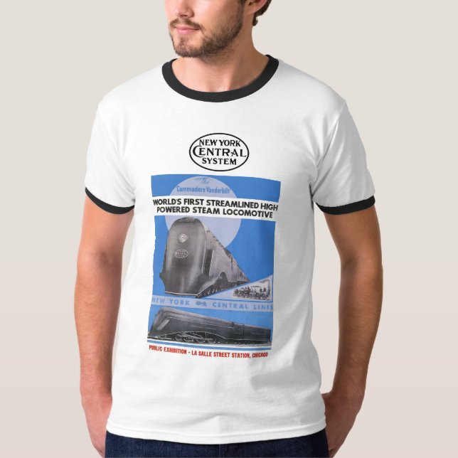 NYC Commodore Vanderbilt Locomotive T-Shirt (Front)