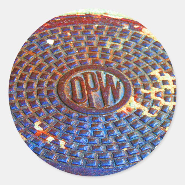 NYC DPW Manhole Cover Sticker (Front)