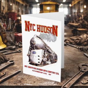 NYC Dreyfuss Hudson Loco. 20th Century Limited Thank You Card