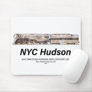 NYC Dreyfuss Hudson Steam Locomotive. Profile Mouse Mat