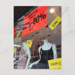 NYC Fashion Garment District Sample Sale New York Postcard