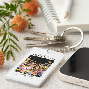 NYC Flower Market Lower East Colourful Keychain