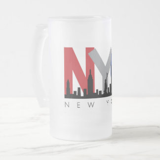 NYC Frosted Beer Mug