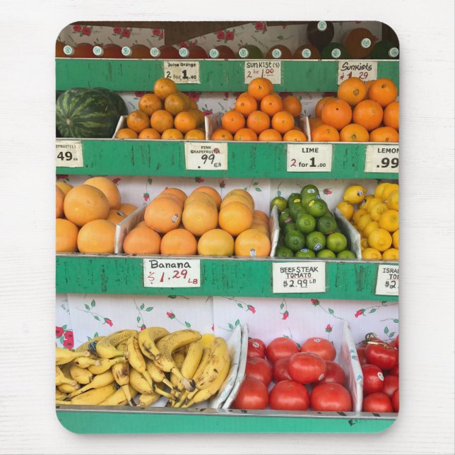 NYC Fruit Stand Sidewalk Grocery New York City Mouse Mat (Front)