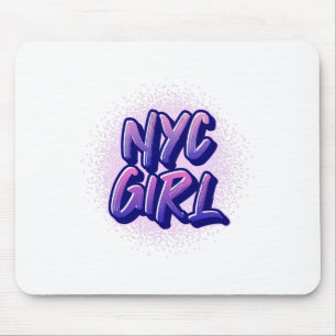 NYC Girl Graffiti Style Mouse Mat