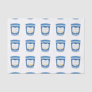NYC Greek Diner Happy to Serve You Blue Coffee Cup Tissue Paper