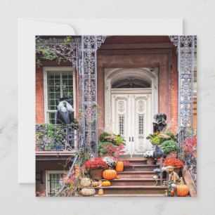 NYC Halloween Door Holiday Card