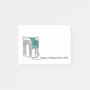 NYC Happy Holidays Brooklyn Bridge Hanukkah Post-it Notes