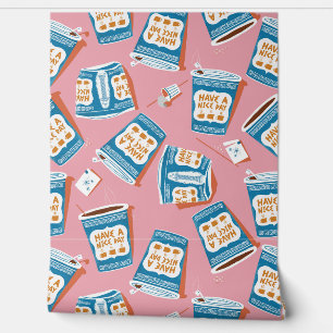 NYC Have a Nice Day Blue Coffee Cup Venti Wallpaper