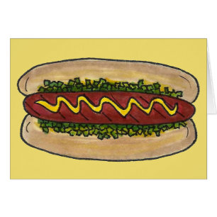 NYC Hot Dog Hotdog w/ Mustard Relish Bun Foodie