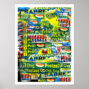 "NYC Hot Dogs" by Urban59 Studio Poster