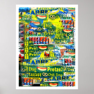 "NYC Hot Dogs" by Urban59 Studio Poster