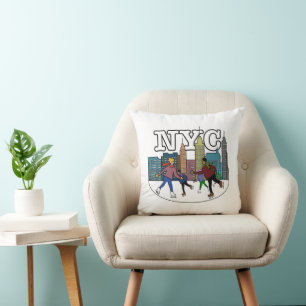 NYC Ice Skating Fun Cushion