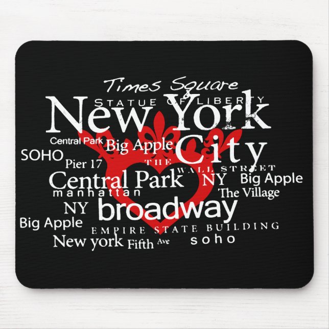 NYC in my Heart Mousepad (Front)