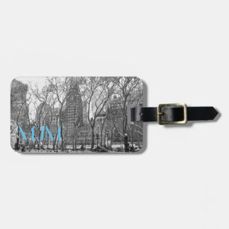 NYC in Winter Monogram Luggage Tag