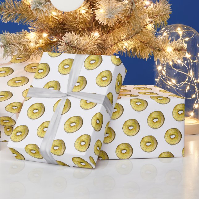 NYC Jewish Bakery Sesame Seed Bagel Bread Wrapping Paper (Holidays)